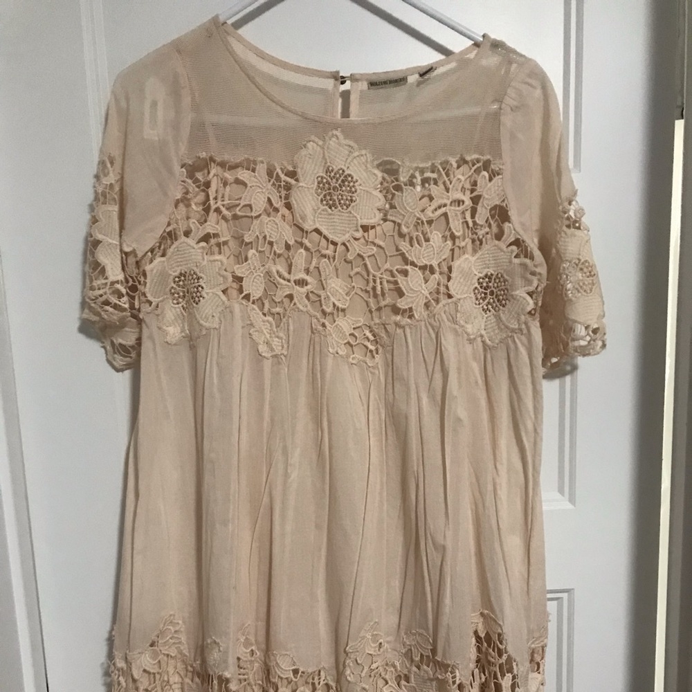 Holding horses lace dress